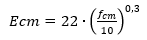 Ecm=22∙(f_cm/10)^0,3