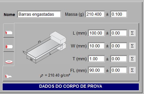 Campos do Sonelastic para barras engastadas