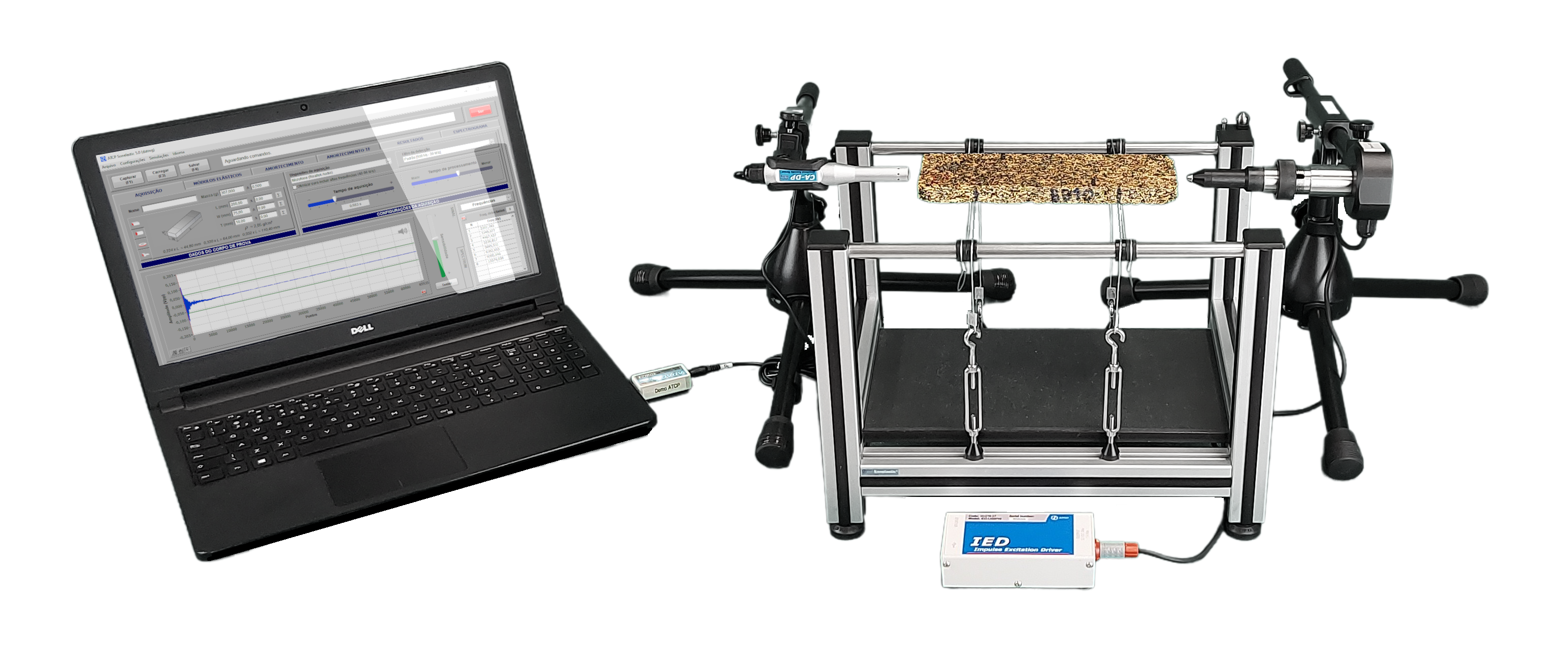 Sistema Sonelastic para muestras medianas Longitudinal