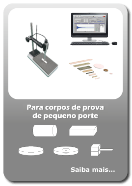 Sonelastic, configuração para amostras pequenas.