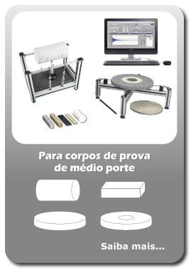 Sonelastic, configuração para amostras de médio porte.