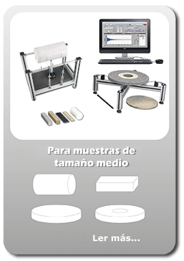 Sonelastic, configuración para muestras de tamaño medio.